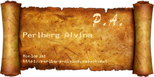 Perlberg Alvina névjegykártya